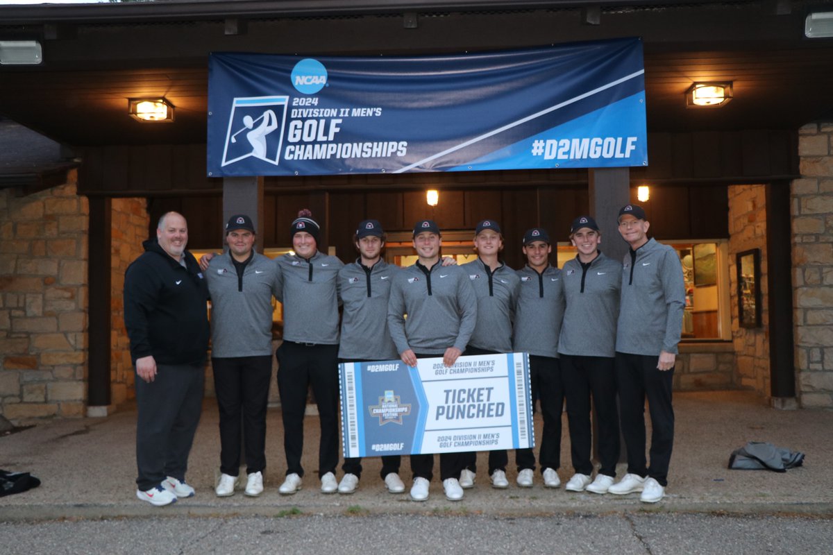 Heading to nationals! IUP men’s golf earned a bid to the 2024 NCAA DII National Championships, finishing fourth overall in the team standings at the NCAA Super Regional. It marks consecutive nationals appearances for head coach Dan Braun and the Crimson Hawks. #TalonsUp