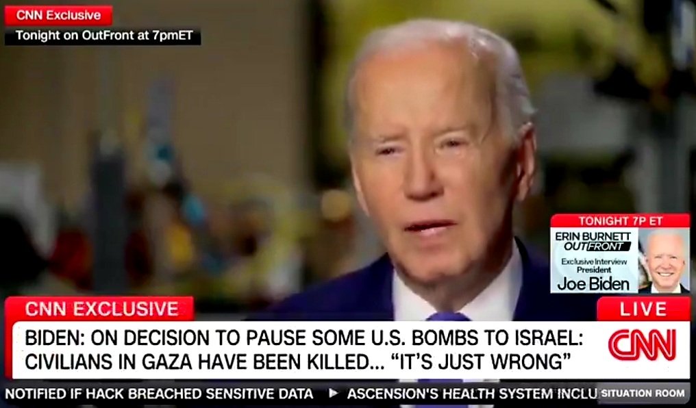 Başkan Biden, Gazze’de savaş suçu işlediklerini itiraf etti. “Bizim gönderdiğimiz bombalarla Gazzeli sivillerin öldürüldüğü doğrudur.”