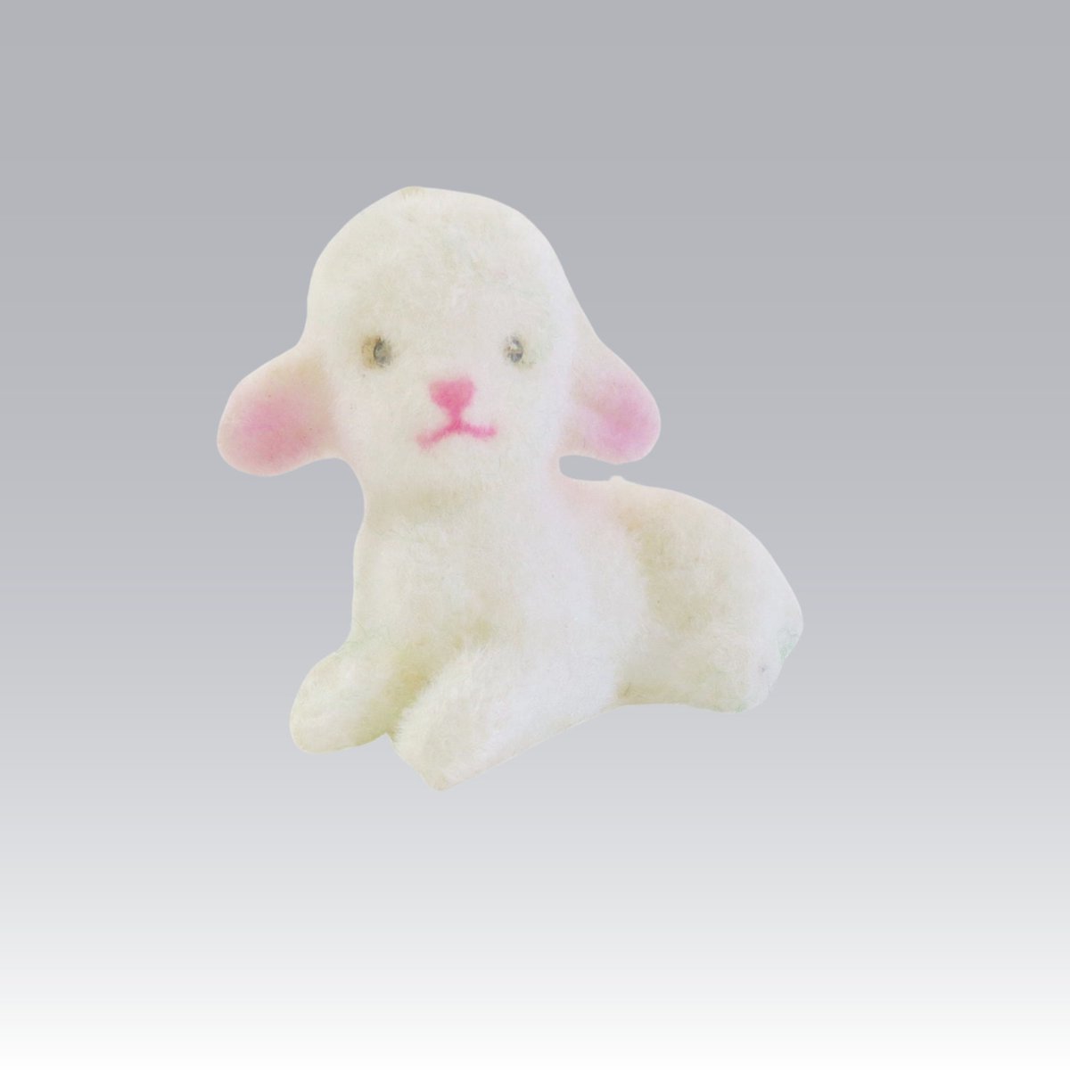 Mid-Century Flocked Lamb or Sheep • Spring Decor • Tiered Tray Figure tuppu.net/5a852650 #VintageFun #SwirlingOrange11 #Etsyteamunity #SMILEtt23