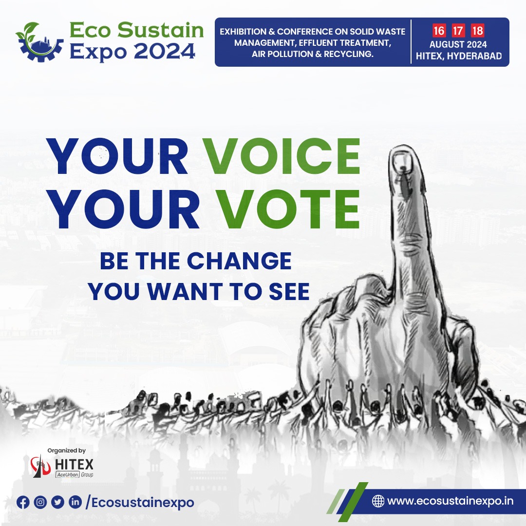 Be the change you wish to see! Take a stand and let your vote be your voice. Together, we can create a brighter tomorrow.

#voteforchange #righttovote #voteforourfuture #yourvotematters #positivechange #elections2024  #ecosustainexpo