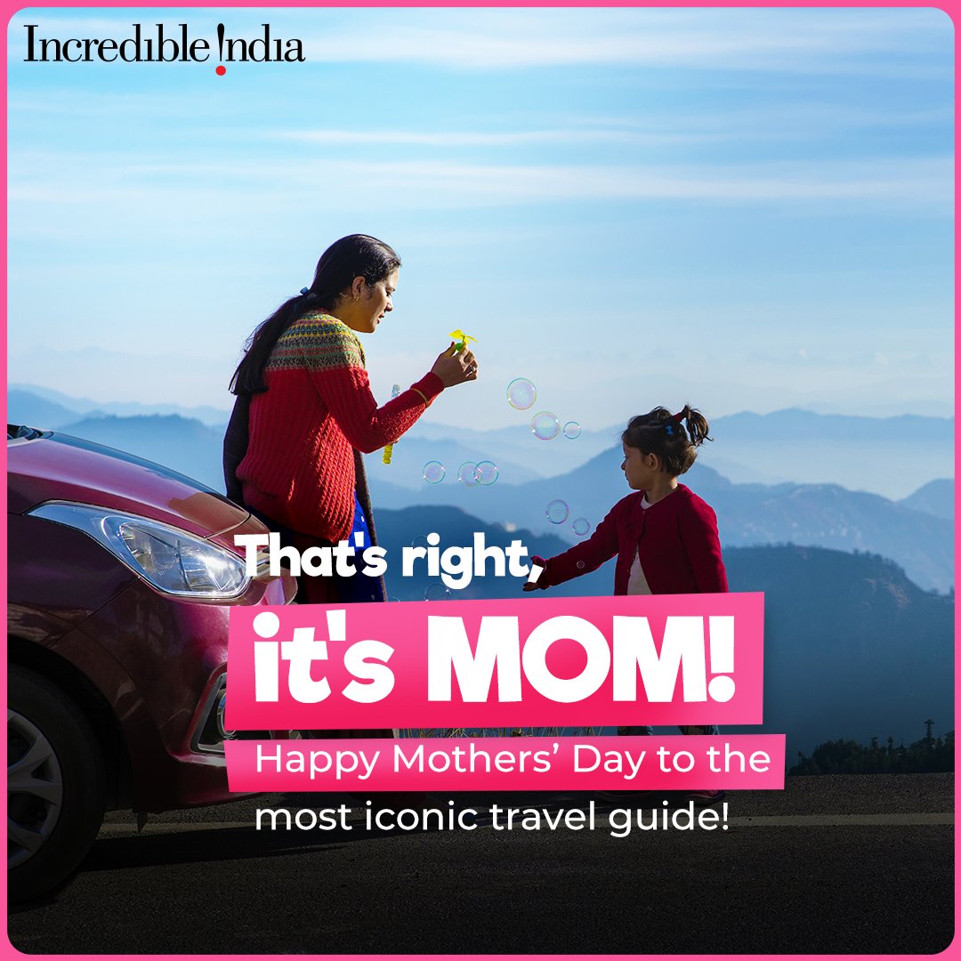 From reminding us to carry warm clothes to whipping up snacks for the journey, or quipping a few “I told you so's', moms are definitely a part of our unforgettable travel memories! Happy Mother’s Day to the best of all worlds.
🌺👩‍👧‍👦

#incredibleindia #myincredibleindia
