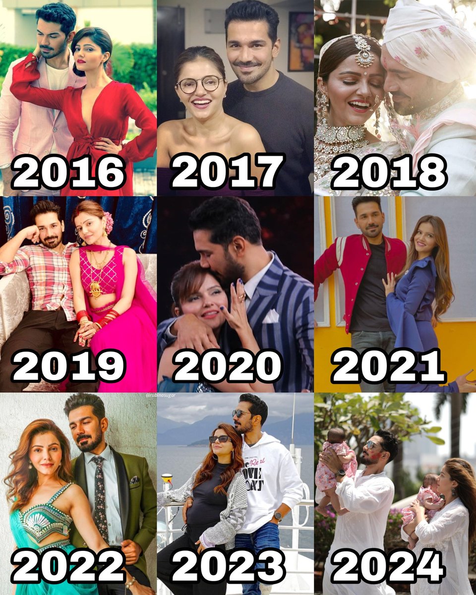 #RubiNav's evolution throughout the years 💖. ( 2016 - 2024 ) 

#RubinaDilaik • #AbhinavShukla