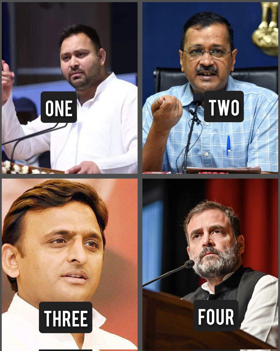 One : Cannot walk properly Two : Cannot eat properly Three : Cannot speak properly Four : Cannot do all the above and think properly. And they think they can defeat Modi !!