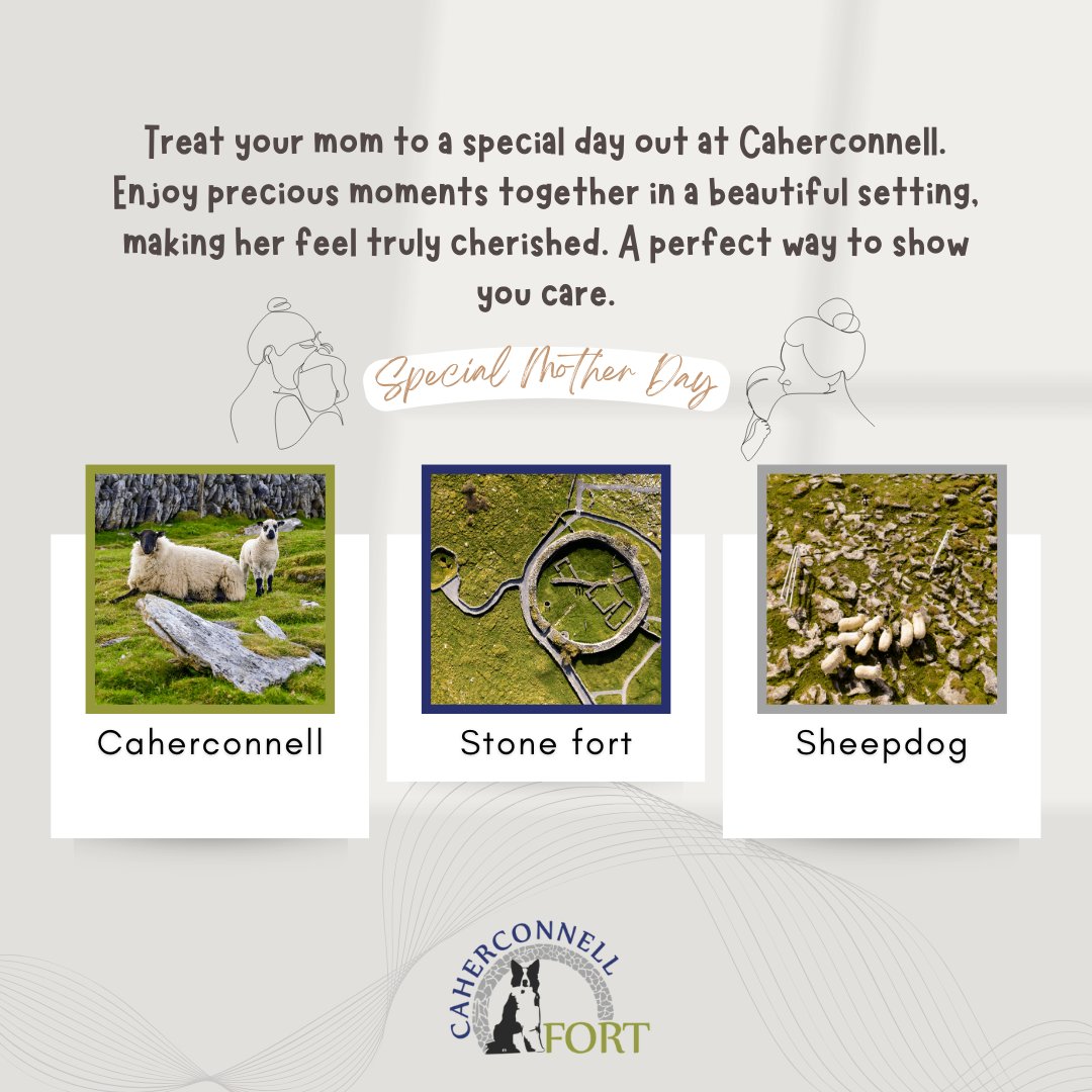 Make Mother's Day unforgettable at Caherconnell! 💐 Treat your mom to a day full of history, beauty, and adventure. Celebrate the amazing women in your life with us. #MothersDay #CaherconnellLove #CelebrateMoms