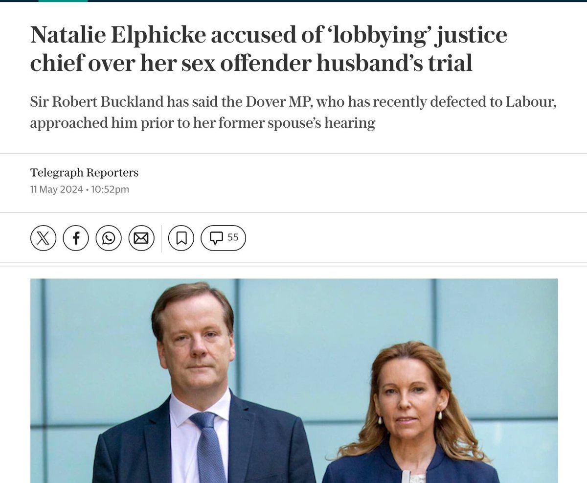 The story should be why didn’t Buckland report this publicly while she was a Tory MP? He appears to be turning a blind eye to corruption. If he did report it then why did the Tories do nothing about it at the time?
