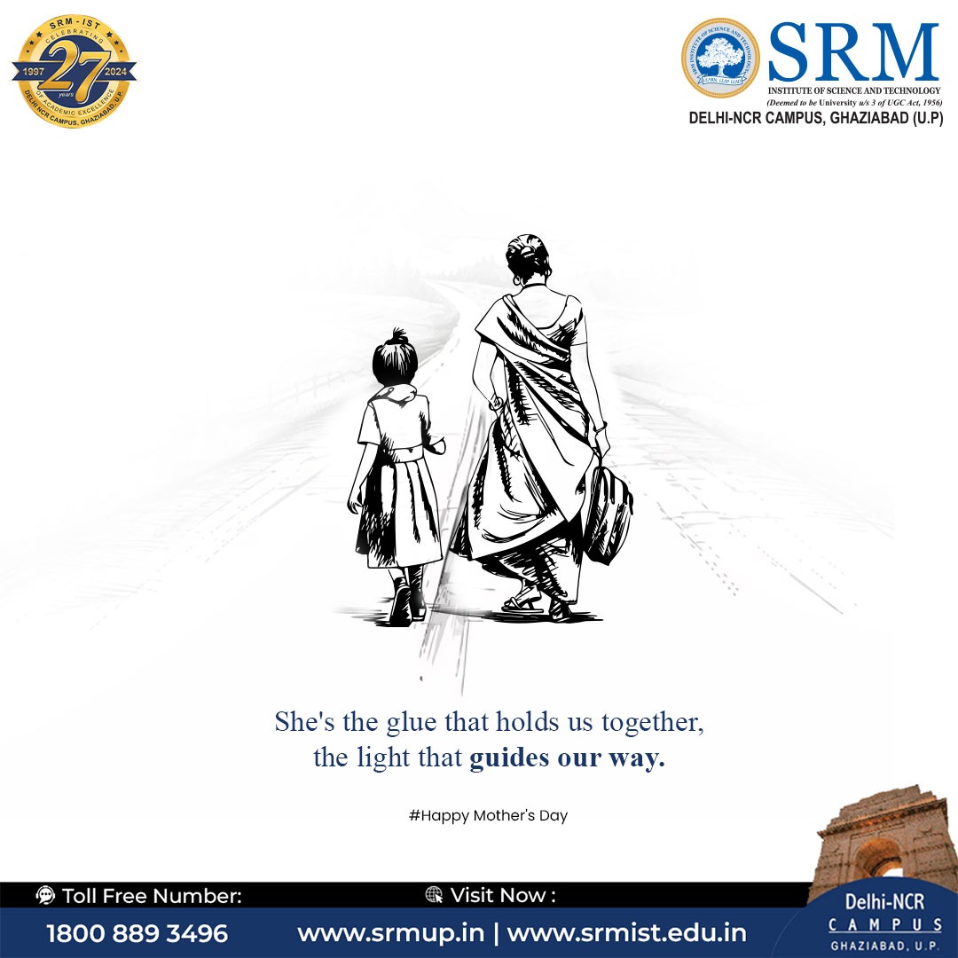 To the ones who teach us to dream big and reach for the stars.
Happy Mother's Day!
Your love is our guiding light. 🌟

#mothersday #happymothersday #mom #mother #family #motherhood #momlife #mothers #guidinglights #motherslove #srmistup #srmist #delhi #college #bestinstitute