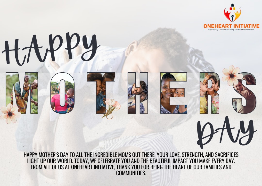 This Mother's Day,OneHeart Initiative celebrates 
strength, love and resilience of mothers everywhere. Together let's honor their contributions to our communities and families.
Join us in supporting women's health, education,and empowerment.
Happy Mother's Day from OneHeart 🧡📷