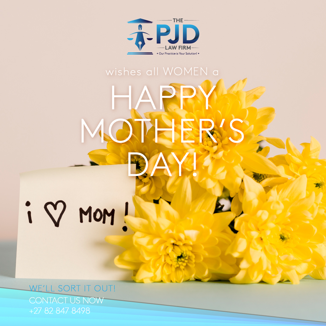 Happy Mother's Day! Celebrating the legal strength of mothers. 🌸👩⚖️ 👔⚖️ We'll sort it out! 🌐Please subscribe to our YouTube channel for legal insights! youtube.com/@3Just/videos 🌐Visit our new site: pjdlaw.co.za #MothersDay #LegalStrength