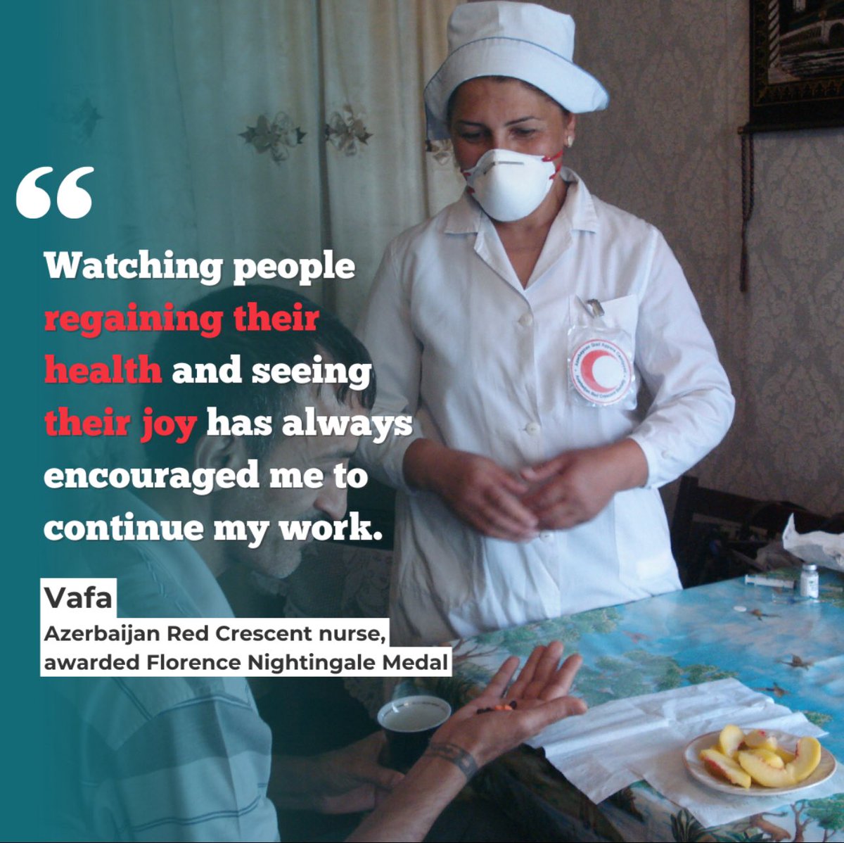 Dr. Davron Mukhamadiev (@davronmukhammad) on Twitter photo International Nurses Day: we appreciate contribution of Red Cross Red Crescent nurses. Vafa Amirova, <a href="/AzRedCrescent/">Azerbaijan RCS ❤️</a> nurse serve almost 30 years, providing life- saving support to ex-prisoners with tuberculosis. Vafa awarded the Florence Nightingale Medal for her valuable service. International Nurses Day: we appreciate contribution of Red Cross Red Crescent nurses. Vafa Amirova, <a href="/AzRedCrescent/">Azerbaijan RCS ❤️</a> nurse serve almost 30 years, providing life- saving support to ex-prisoners with tuberculosis. Vafa awarded the Florence Nightingale Medal for her valuable service.