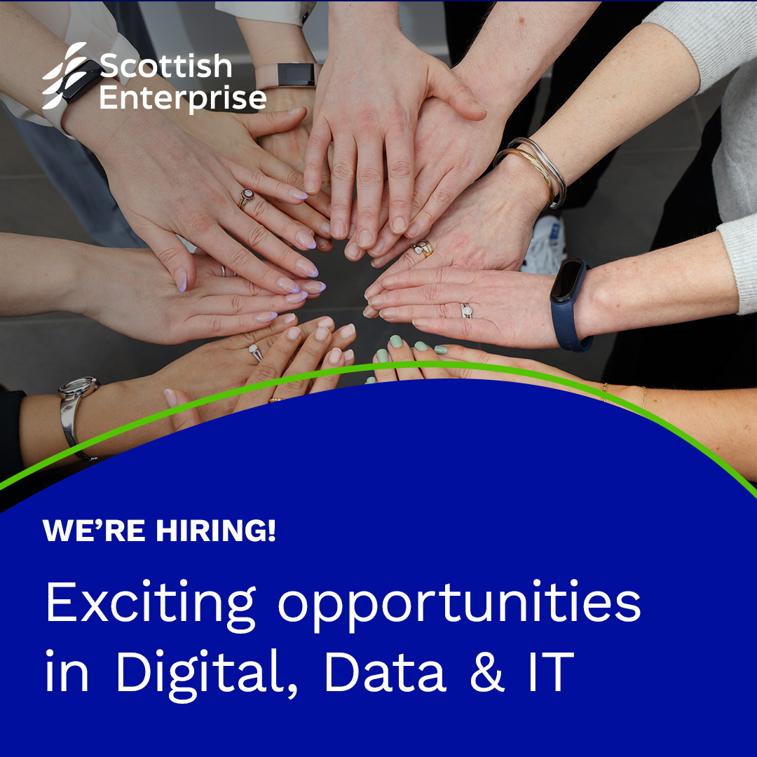 Digital, data and IT underpins everything we do to transform Scotland's economy, and there's never been a better time to join our ambitious team. If you've got the skills and experience, we've got the roles - six to be exact 👉 ow.ly/56sz50RzK6q #DDIT #JobOpportunities