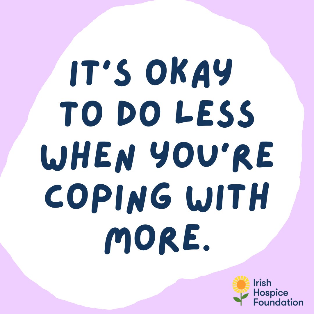 #SoulfulSunday - Reminding those who are grieving to be gentle with yourself. Give yourself permission to take things a bit easier. 💜 For advice on coping with loss, visit: hospicefoundation.ie/i-need-help/i-… Bereavement Support Line ☎️ 1800 80 70 77 (freephone) Mon-Fri, 10am-1pm