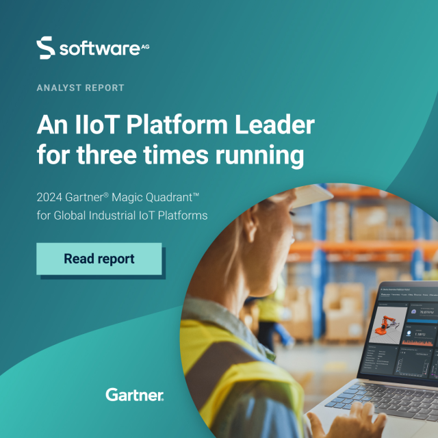 Reliable, scalable, enterprise-grade IoT: see why Software AG is named a Leader for the third time running in the Gartner Magic Quadrant for Global IIoT Platforms.

#IoT #IIoT bit.ly/3UWi4xF
