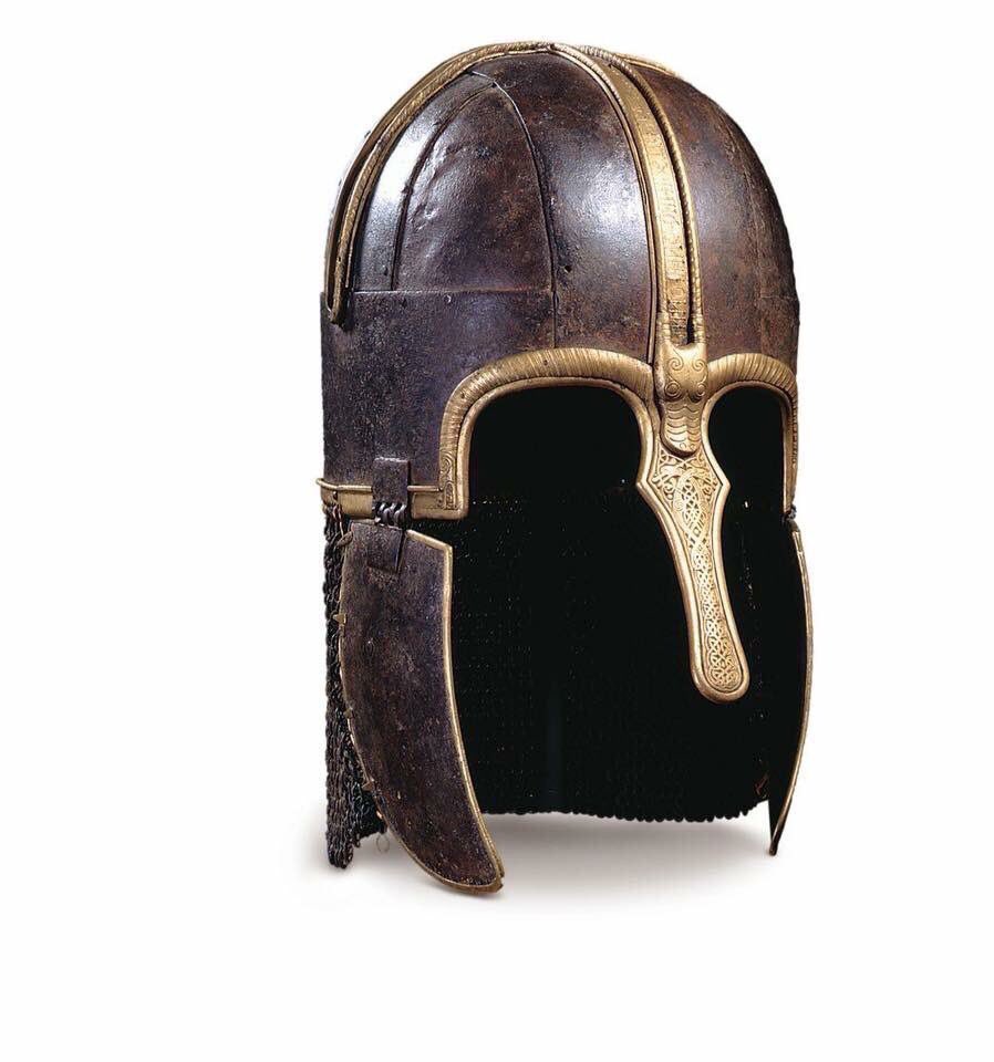 This magnificent 8thC Anglian helmet was discovered at 16-22 Coppergate, York, #OTD in 1982 during levelling work to create the Jorvik Viking Centre. ©York Museums Trust