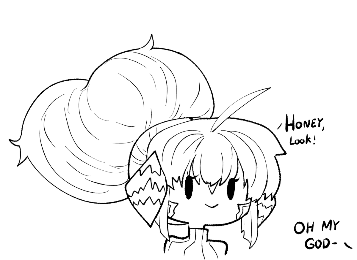 Rynthie's tweet photo. I wanted to envision what Idris would look like if she put all of her hair into a bun https://t.co/JwGwOOJzAk