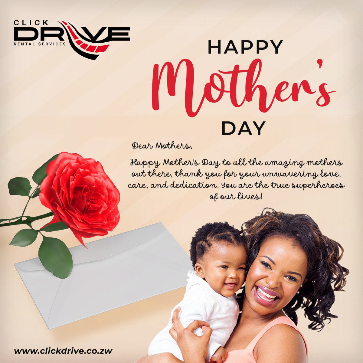 Happy Mother's Day to all amazing mom's out there ! This day is all about celebrating you . #mothersday #ClickDrive #carhireservices #happiness