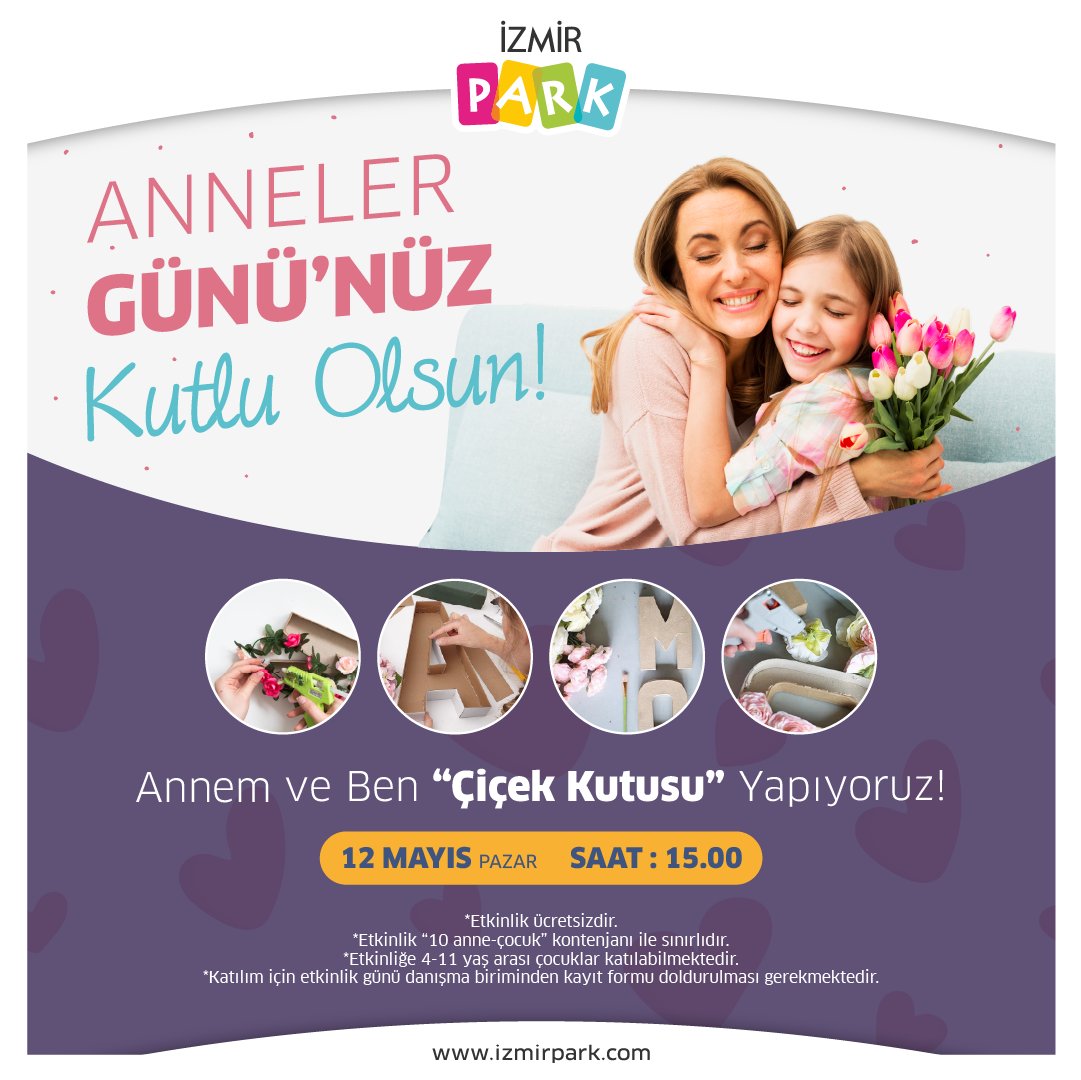 Hayatın tüm güzelliklerini barındıran, varlıkları ile bize güç veren kıymetli annelerimizin Anneler Günü kutlu olsun. 🌺 🌸 💕🥰💐🌸🌹😍❤️👏🙏 #İzmirPark #AnnelerGünü #AnnelerGünüKutluOlsun