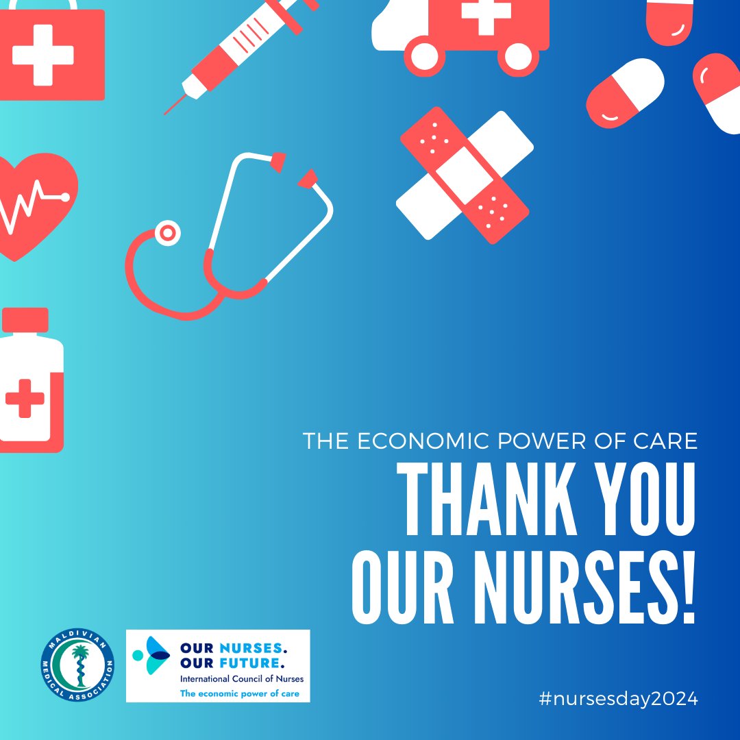 Happy #IND2024 to all the amazing and talented #nurses in Maldives and worldwide. Your skill, compassion, and dedication continue to inspire people all over the world. We are honoured to stand by your side as together we shape a healthier future for all. #OurNursesOurFuture