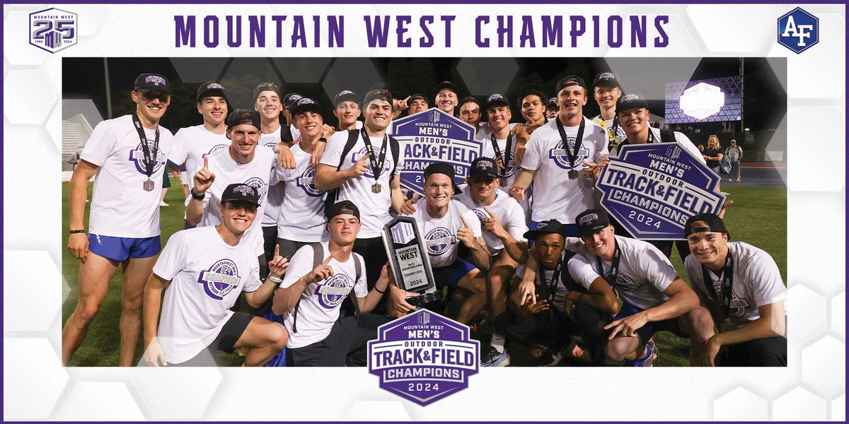 The Mountain West Men's Outdoor Track and Field CHAMPS 🏆 @AF_TFXC #AtThePeak l #MWOTF l #FlyFightWin