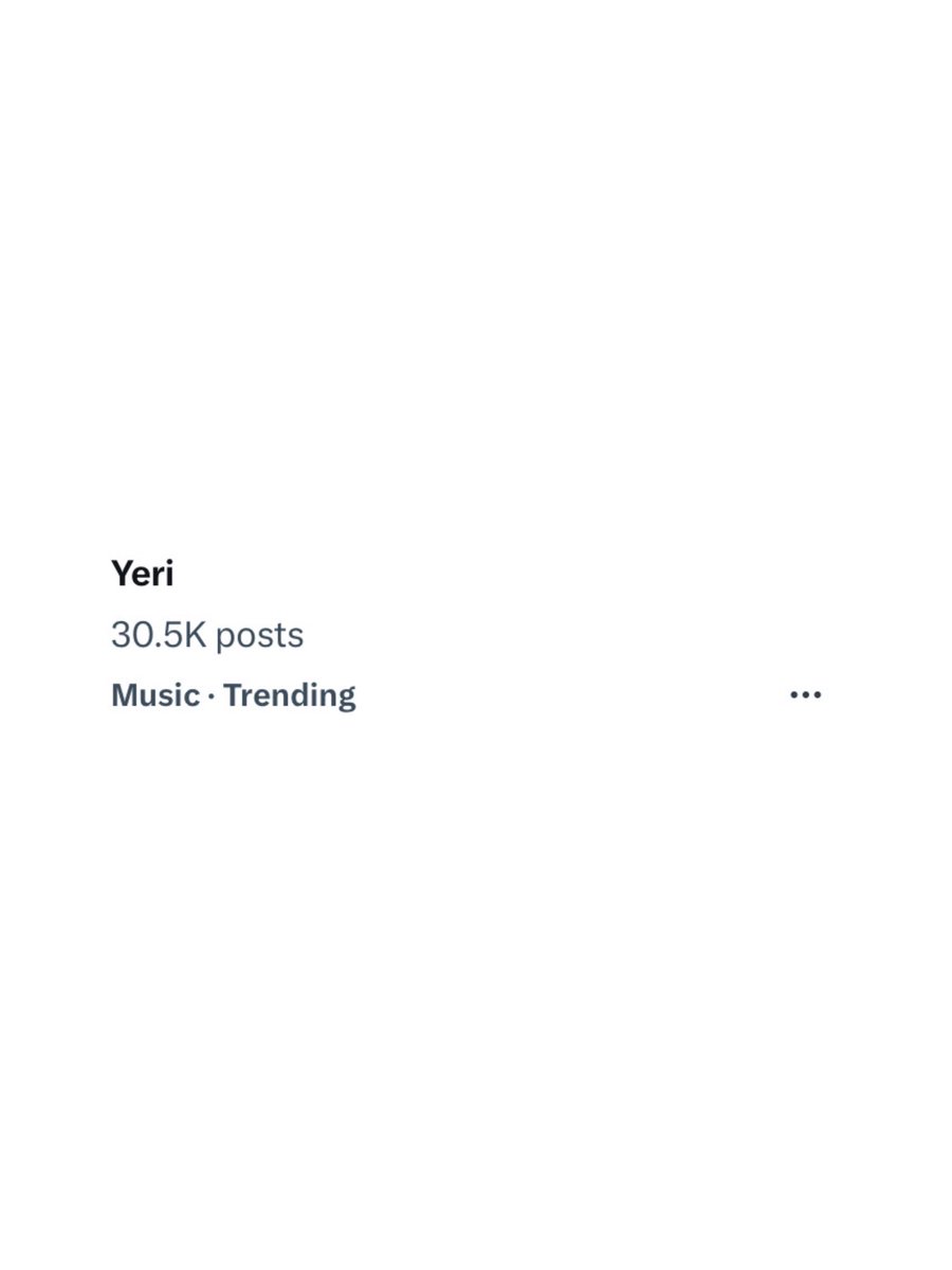 #YERI is currently trending with over 30.5k posts! 🔥

#KIMYERIM #예리 #RedVelvet @RVsmtown