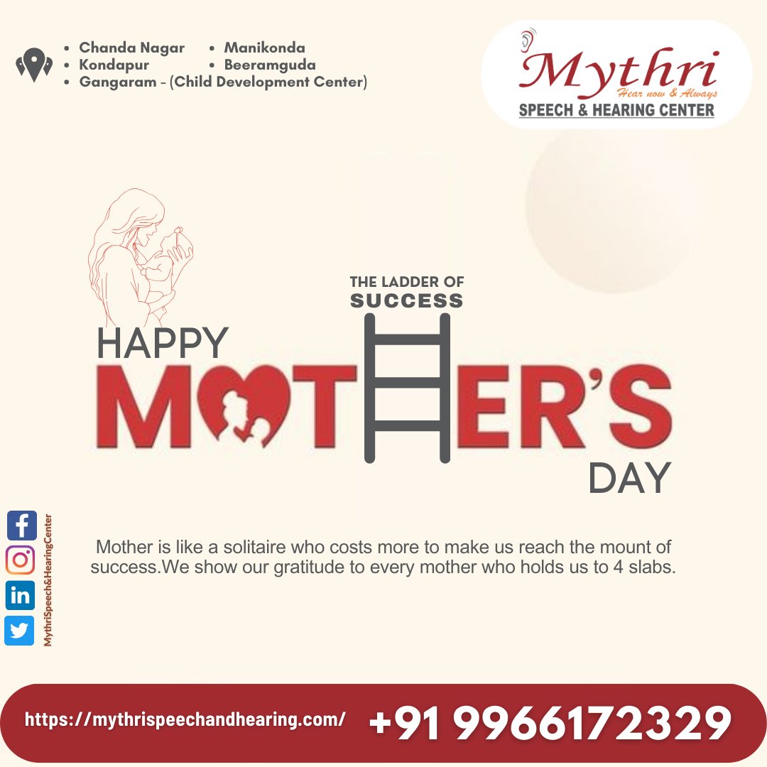 #MothersDay #LoveYouMom #Motherhood #Gratitude #FamilyFirst #ThankYouMom #MomLove #MotherlyLove #CelebratingMom #SuperMom #MomAndChild #Inspiration #RoleModel #HappyMothersDay #MythriSpeechAndHearing #BestWishes #AppreciationPost #MomentsWithMom #SpecialBond #EmpowerWomen