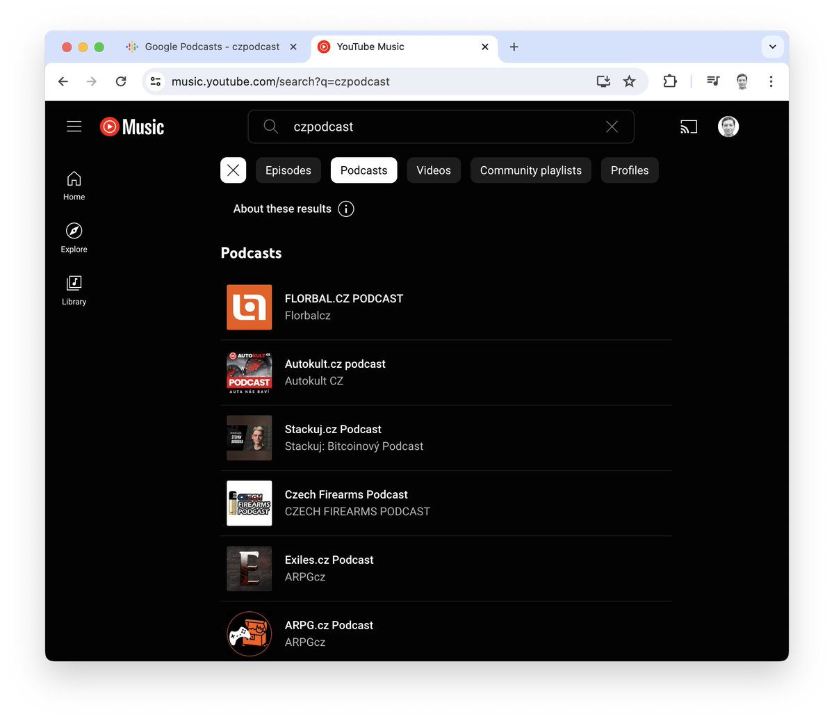 Já vůbec nechápu, jak si Google představuje, že podcasty v YT Music nahradí Google Podcasts 🤷‍♂️. YTM mám rád, ale podcasty to zatím ani vzdáleně neumí.