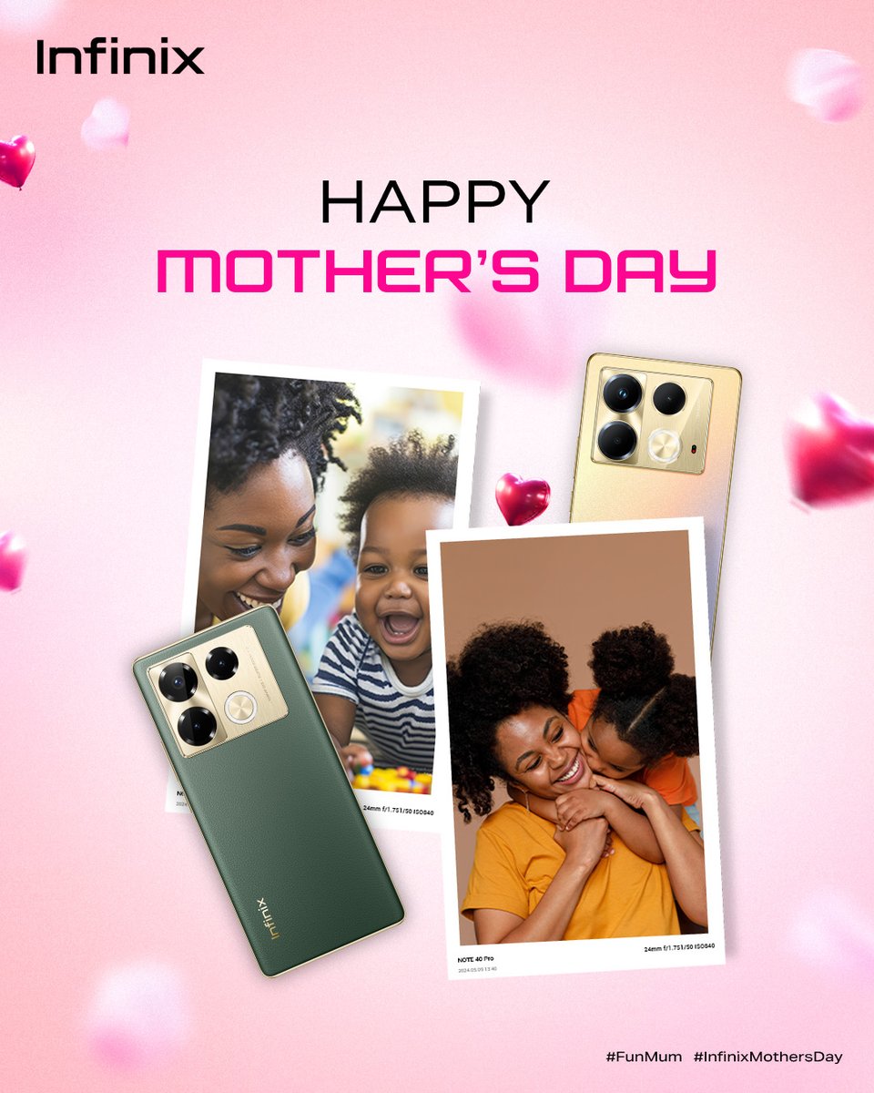 Appreciating all moms today. Happy #MothersDay. Tell us when you discovered that your Mom is a Fun Mum. To increase your chances of winning a cool Infinix gift, Be sure to follow us and use #FunMum & #InfinixMothersDay