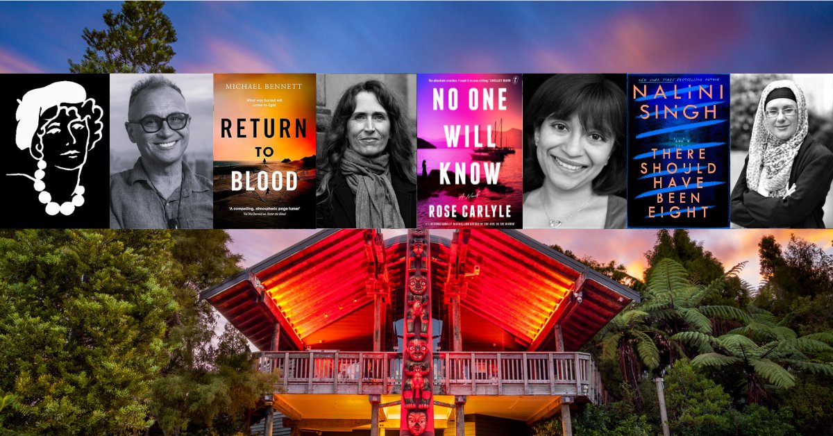 SAVE THE DATE: Sat 8 June there's a v special 'Mystery in the Library' event, as we were asked to create a crime/thriller panel for Arataki Visitor Centre in Waitakere Ranges. Look as this fab lineup: Michael Bennett, Rose Carlyle & Nalini Singh (ch Darise B) #yeahnoir More soon.