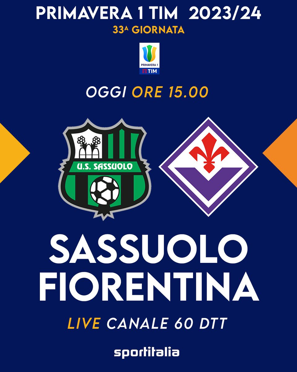 Il campionato #Primavera1 è in esclusiva su #Sportitalia ‼️ ⚽️ Milan - Frosinone 🕐 Ore 11:00 📺 60 DTT ⚽️ Juventus - Monza 🕐 Ore 13 📺 60 DTT ⚽️ Lecce - Roma 🕐 Ore 13 📺 SoloCalcio ⚽️ Sassuolo - Fiorentina 🕐 Ore 15 📺 60 DTT