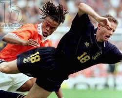 18 Days: Kevin Gallacher

Two horrendous injuries at Blackburn meant he didn’t feature in the qualifying campaign, but managed to squeeze in enough game time to make the Euro 96 squad. Started the opening game against the Dutch at Villa Park.

#WeAreGoingToWembley