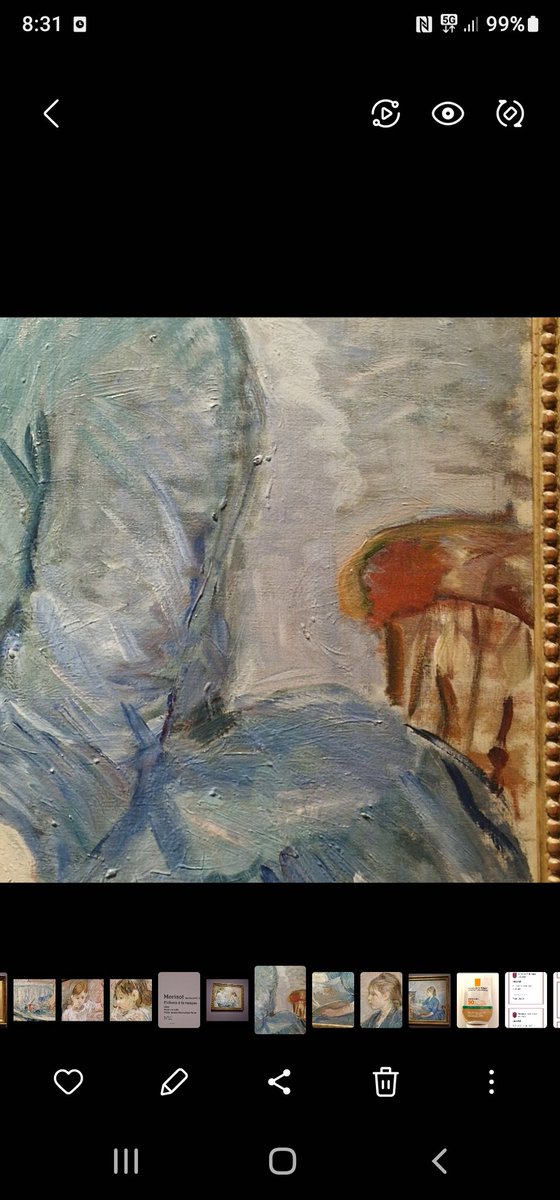 Buenos días.
Paula Gobillard pintando.
Berthe Morisot. 1887.