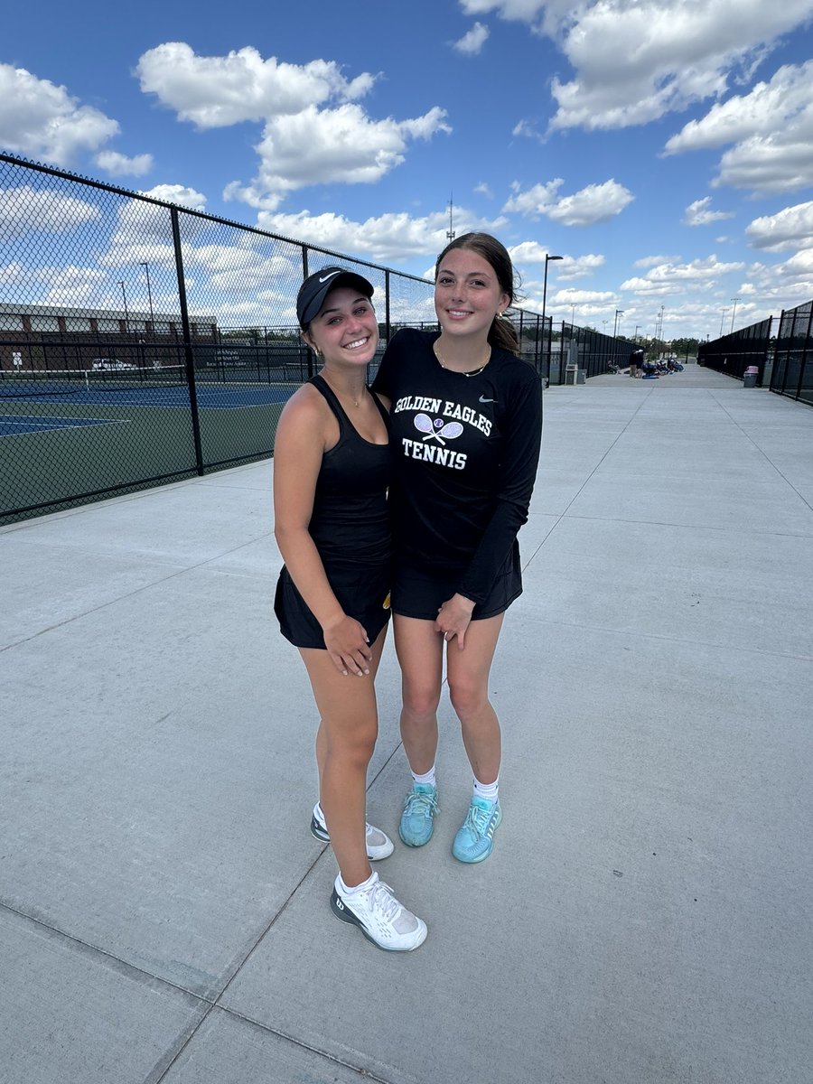 GuerinTennis's tweet image. A big day for these two!  Our #2 Doubles team of Junior Ella  Hood &amp;amp; Freshman Abby Quigley were undefeated at the NC Invite.  They beat Munster, #1 South Bend St Joe, and #13 Columbus North.  Excellent teamwork, girls! So proud of you! @GCHS_Athletics