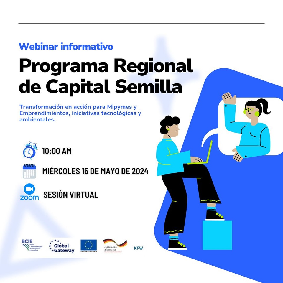 📣Junto a #PRODETUR te invitamos al webinar: Programa Regional de #CapitalSemilla de la #IniciativaDINAMICA II 🗓️Miércoles 15/05/2024 🕰️10:00 h 👉Participa: forms.gle/iZyhsgnMToKAmA… @BCIE_Org 🇩🇪 @KfW_en_CA #UniónEuropea🇪🇺 #Guatemala #GlobalGateway #Mipymes #Emprendimientos