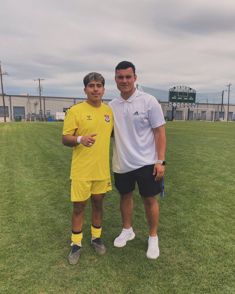 Juan Vargas and Coach Lopez representing Navasota in the @tascosoccer All-Star game. They represented region III who got the Win against region IV 4-3 ⚽️ #WeareNavasota