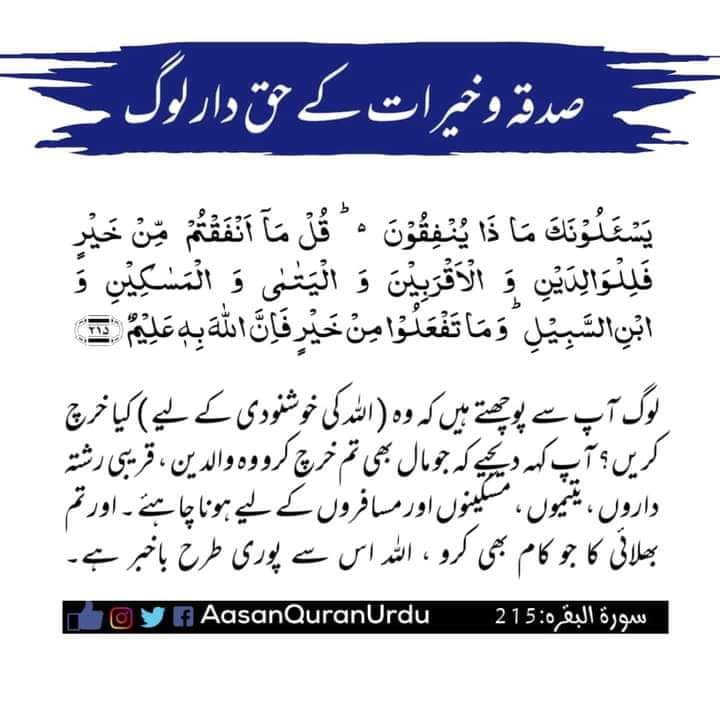 اسلام علیکم! صدقہ وخیرات کے حق دار لوگ ،،،