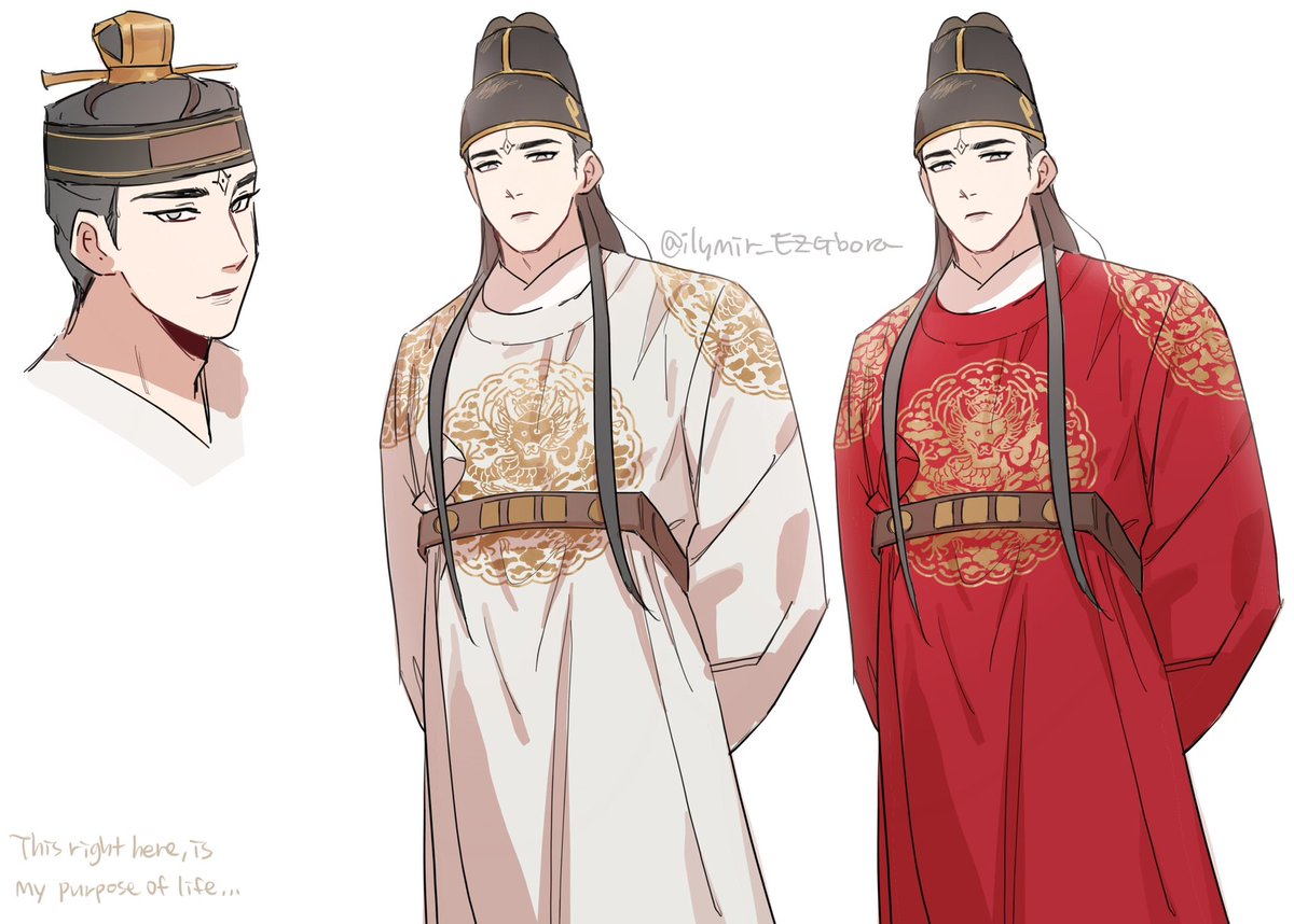 TGCF as period K drama (yes it was an excuse to draw Junwu in the emperor’s robe 🫠🫠) #xielian #huacheng #junwu