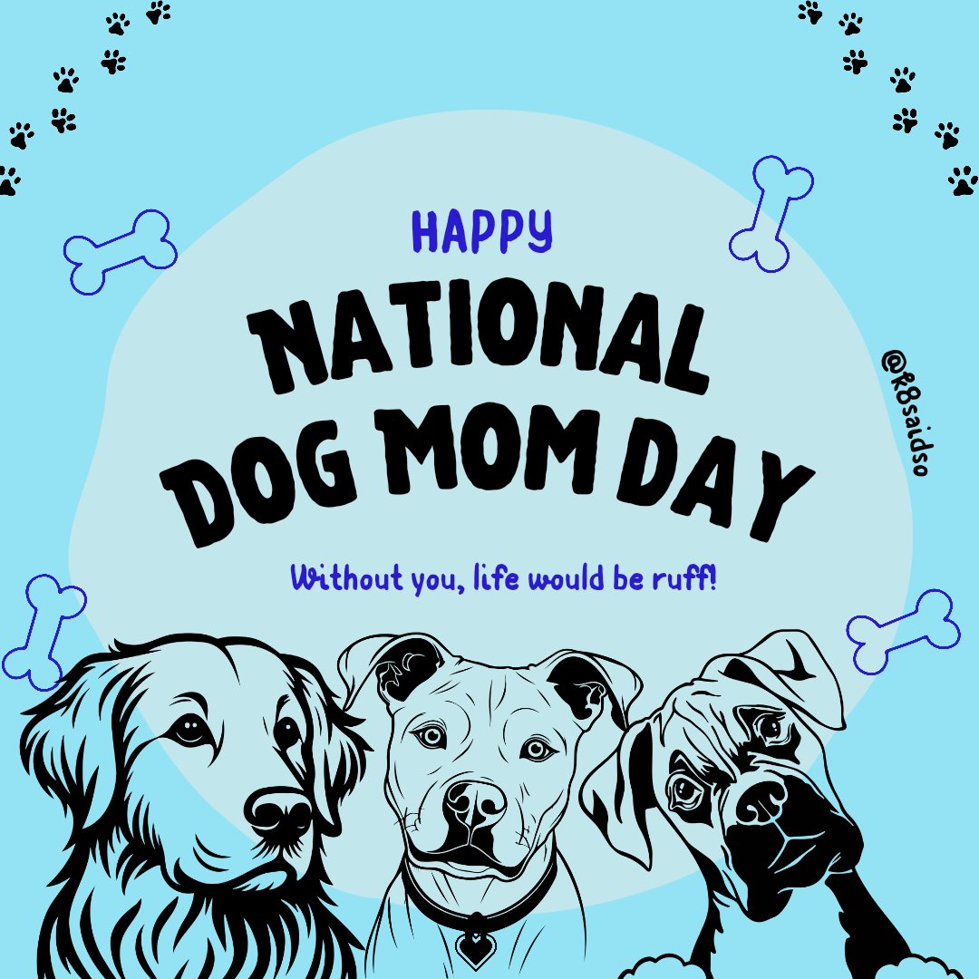 k8saidso's tweet photo. Happy national dog mom day to all my fellow dog moms! 
#dogmom #dogmomaf #dogmomlife #rescuedogmom #dogs #dogsareagirlsbestfriend #love #lovedogs #rescue #adopt #adoptdontshop #k8saidso #author #Writer https://t.co/m9uy22oNvf