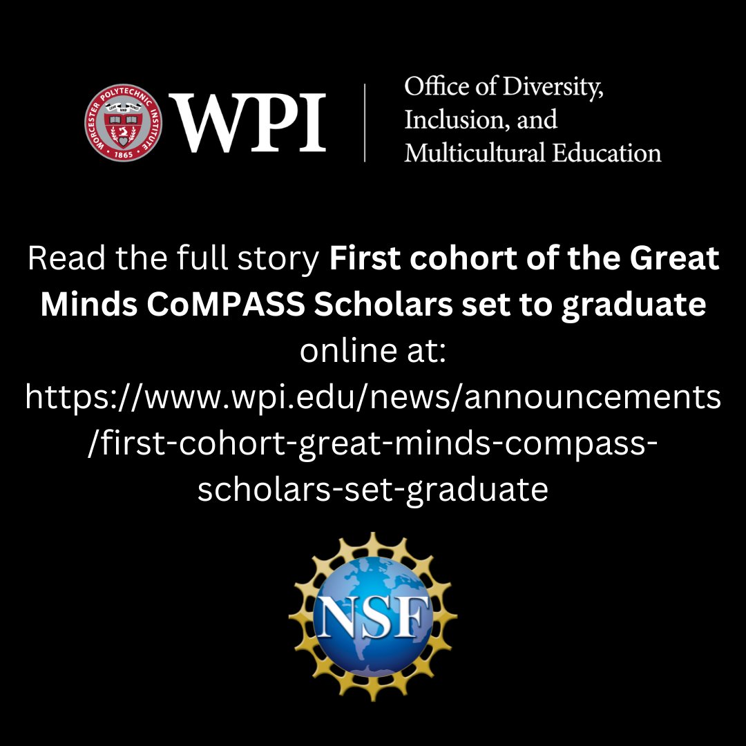 Wishing the Great Minds/Connecting Mentor Partners for Academic Success of Undergraduates in Science, Engineering, and Mathematics (CoMPASS) Class of 2024 all the best as they embark on their next chapter. Congratulations!