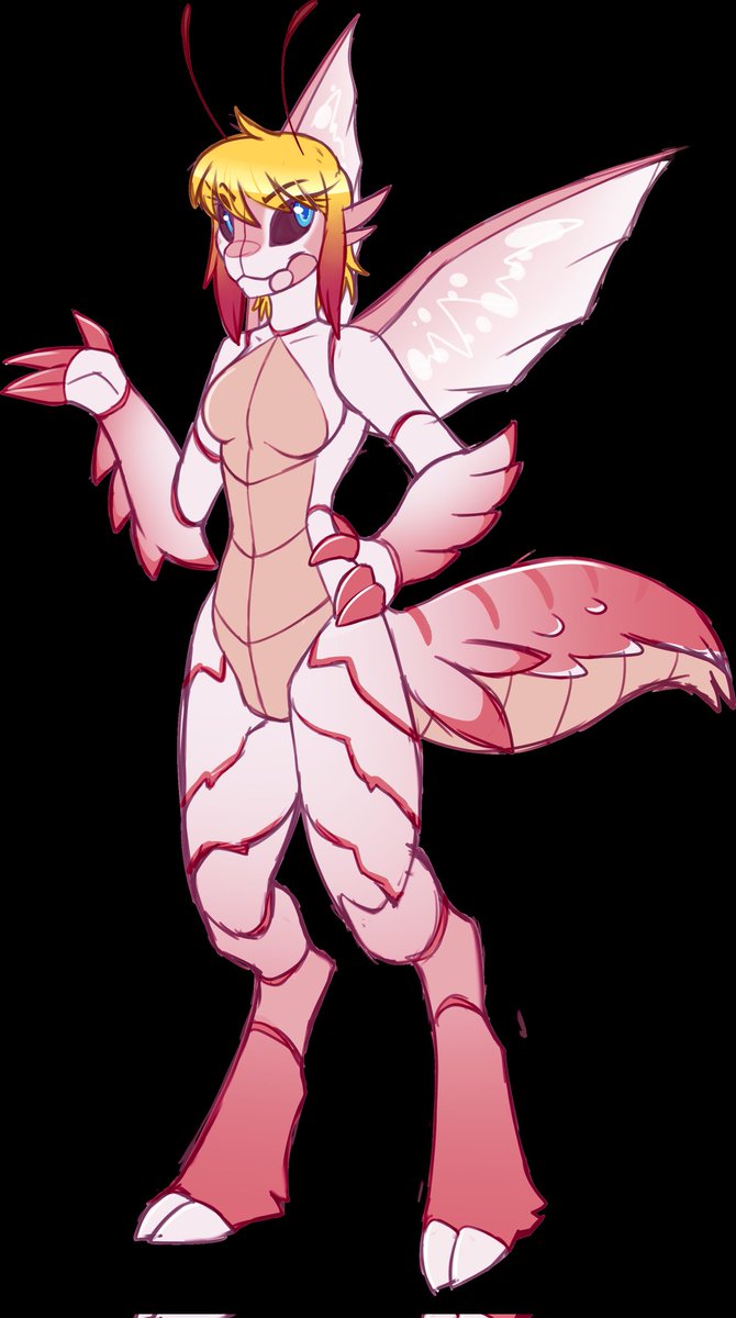Houndoomy's tweet photo. @Kitchiki So I know like 99% of the others ocs up for grabs are furry and fluffy but I can offer transfemme a buggi girl! Lol (also mobile upload might bungle these a little since they're originally transparent) https://t.co/CGoUZTLAuI
