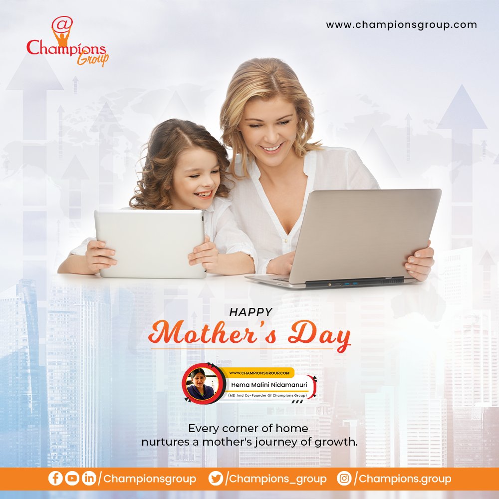 Wishing all the amazing moms a Very Happy Mother's Day from Champions Group! Our heartfelt wishes for all the incredible things that you do. May you find immense love and happiness today and everyday. Happy Mother's Day! #MothersDay #Gratitude #HappyMothersDay #MothersDay2024