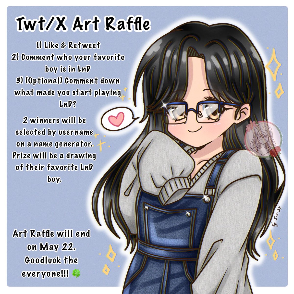✨Twt/X Art Raffle!✨

2 winners will be selected & will get a digital art piece of their favorite LnD character~

Rules & info ⬇️