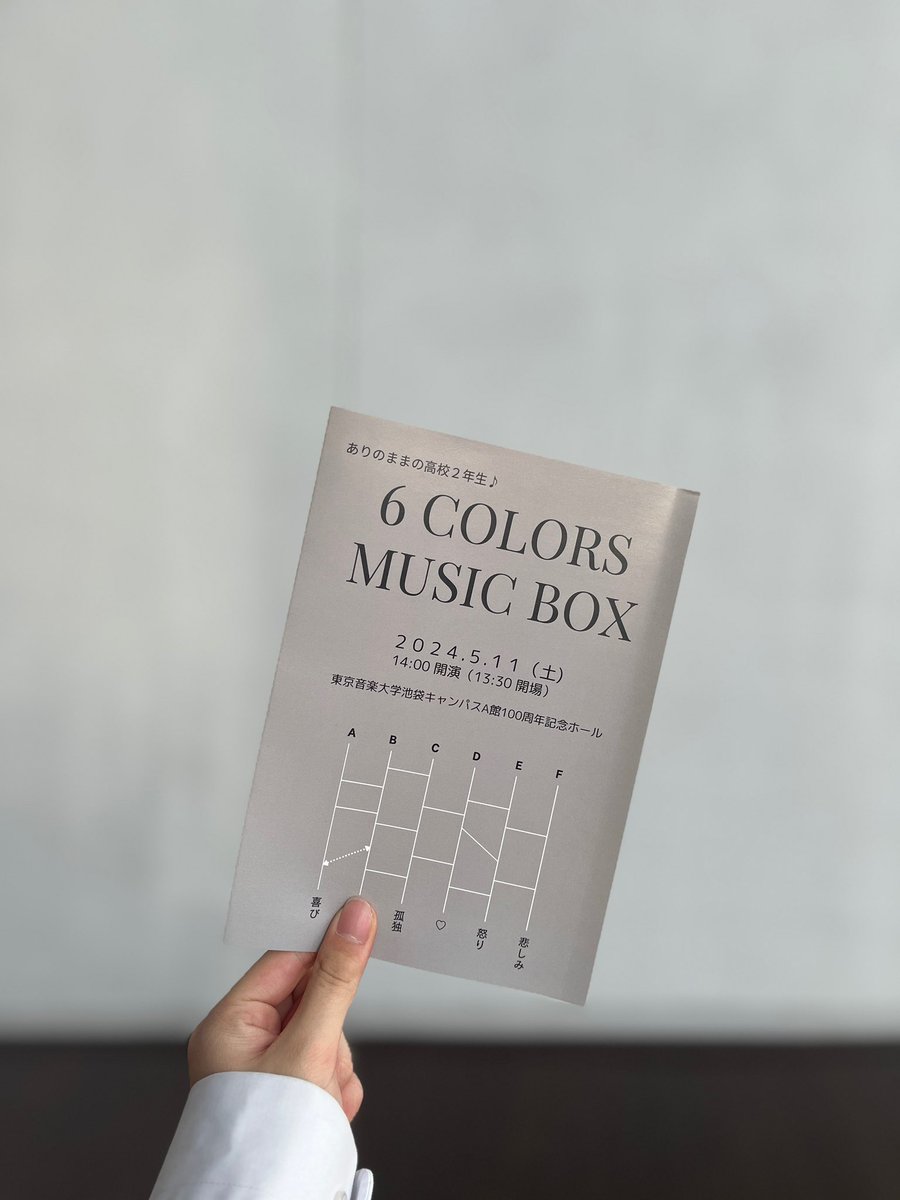 6colors music box
無事終演しました！

こんな素敵なメンバーと一緒にコンサートを開く事ができて、とても幸せです。

カーテンコールや小野口夕月（ゆずぽん）とのお辞儀で、涙が出そうになりました

これからも地道に練習頑張ります❣️