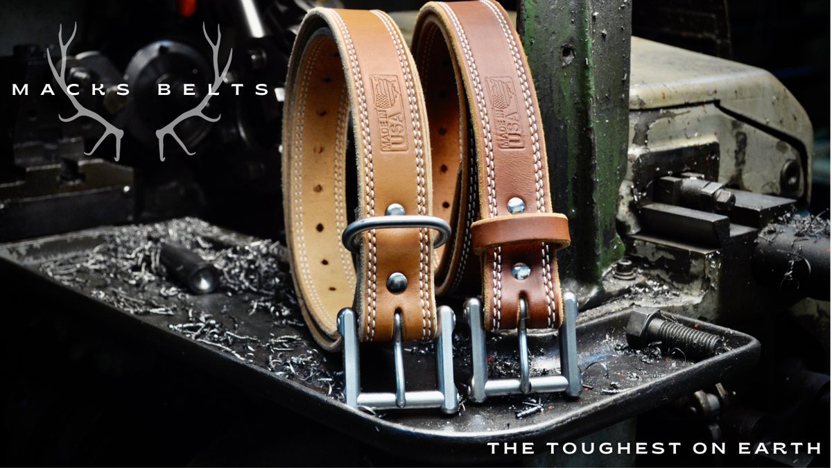 Macks Belts are built like a tank! Proudly made in U.S.A. by veterans. Expertly machined and precisely crafted from American leather and steel. The toughest belt in the world can be found only at Mackbelts.com #americanmade #veteranowned #usamade