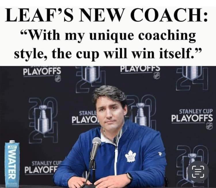Just as qualified to Coach the Leafs as he is Run a Country.
#TrudeauIsAWacko #TrudeauNationalDisgrace