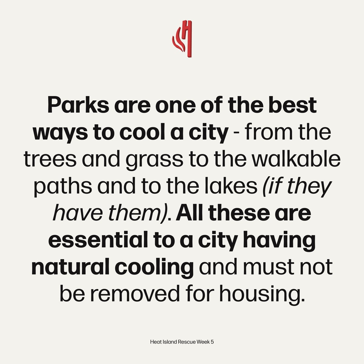 MORE PARKS = LESS HEAT 🔥🌳

We must preserve the parks in our cities and ensure that in any new developments, at least 1/3 of the land is dedicated to green spaces!

Even in your own house - have green front yards and backyards!

#Parks #GreenSpaces #UrbanDesign