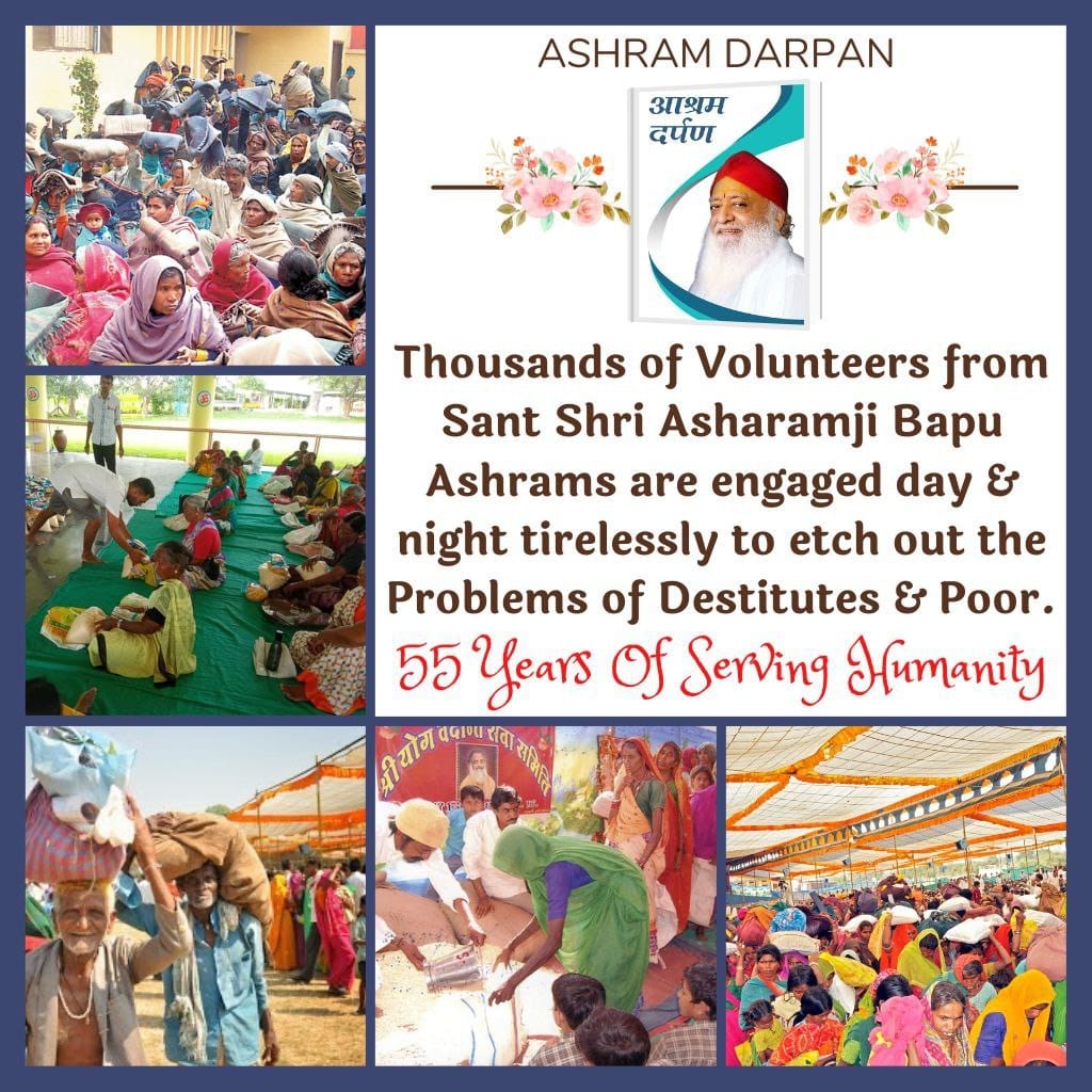 @RitaSha43313224 Sant Shri Asharamji Bapu and his Ashrams work is Inspirational for Society
Thousands of people volunteer for this work in the favour of social welfare 
#प्राणिमात्र_के_हितैषी