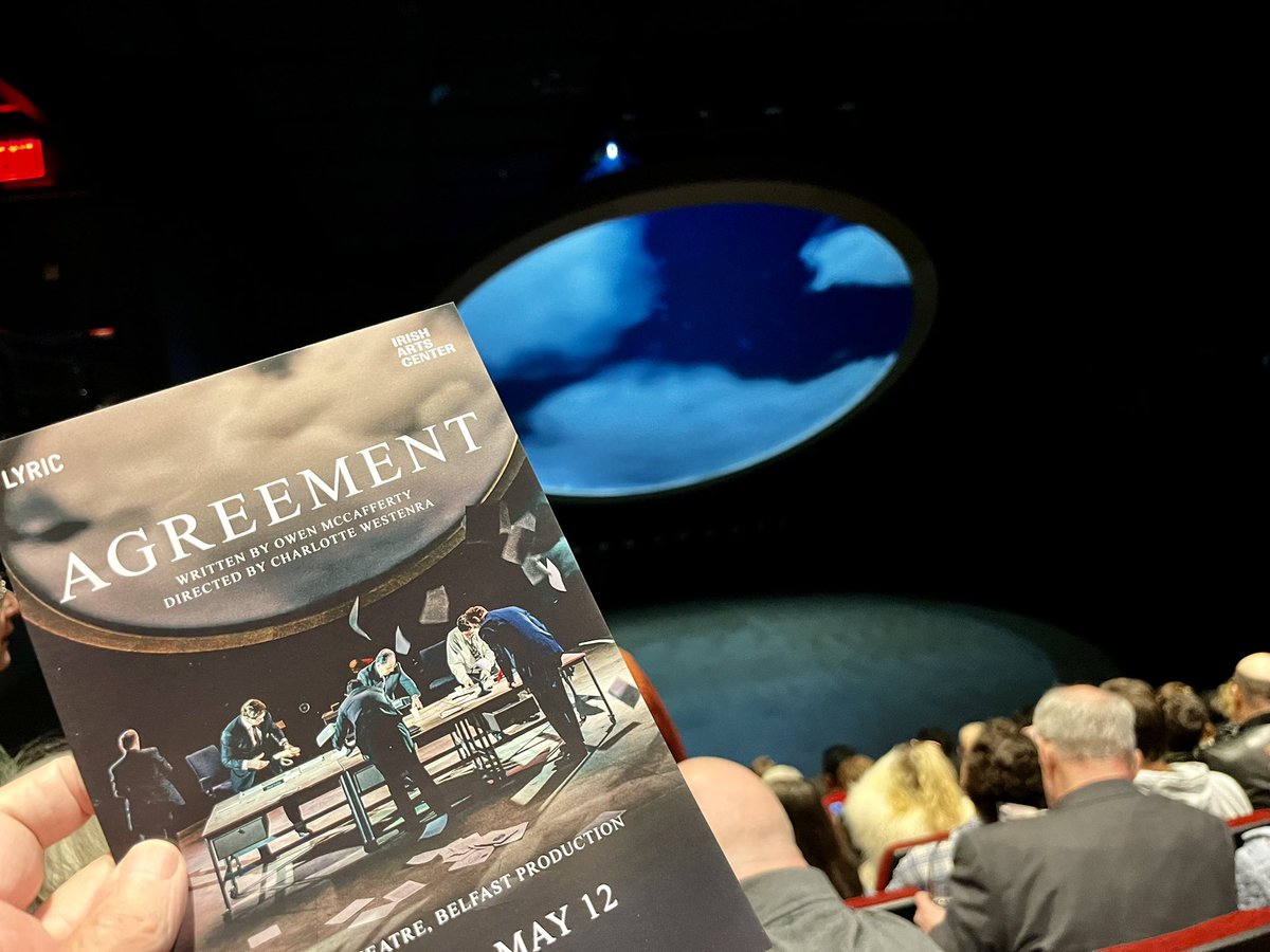 Very lucky to catch the @LyricBelfast’s The Agreement at @IrishArtsCenter before it closes tomorrow. Riveting reimagining of the Good Friday Agreement saga, a story of #negotiation & #conflictresolution that transcends national borders.