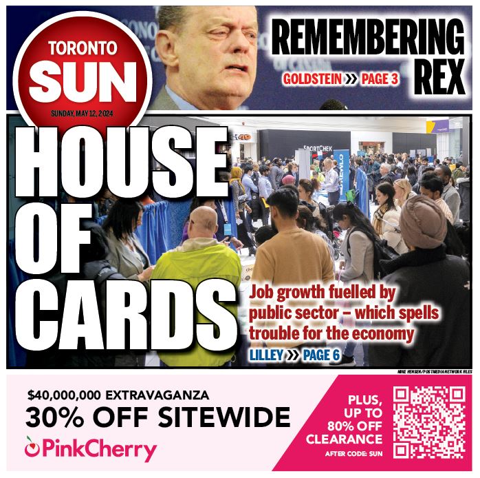 HOUSE OF CARDS: Job growth fuelled by public sector — which spells trouble for the economy torontosun.com/opinion/column… via @brianlilley + REMEMBERING REX: Lorrie Goldstein on the enormously popular columnist torontosun.com/opinion/column… via @sunlorrie #cdnpoli