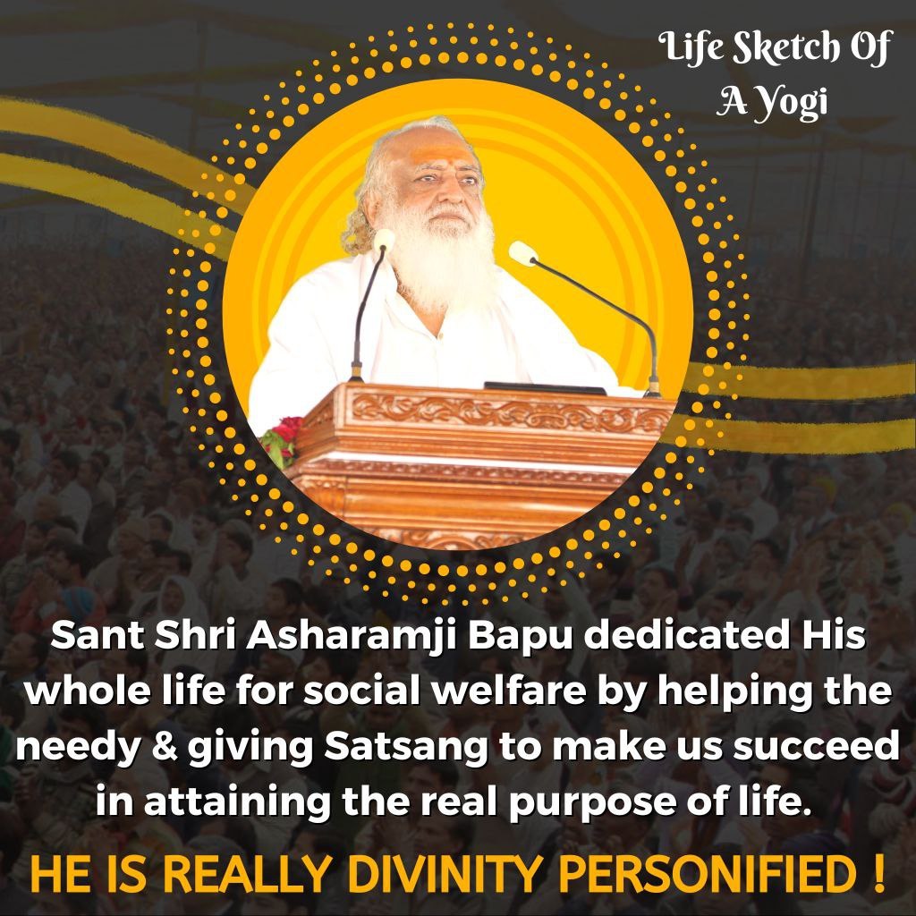 #प्राणिमात्र_के_हितैषी Sant Shri Asharamji Bapu encourages us to do selfless seva. Many welfare activities which are Inspirational for Society areas going on such as 'Bhajan karo bhojan karo aur dakshina pao', distribution of household items etc.