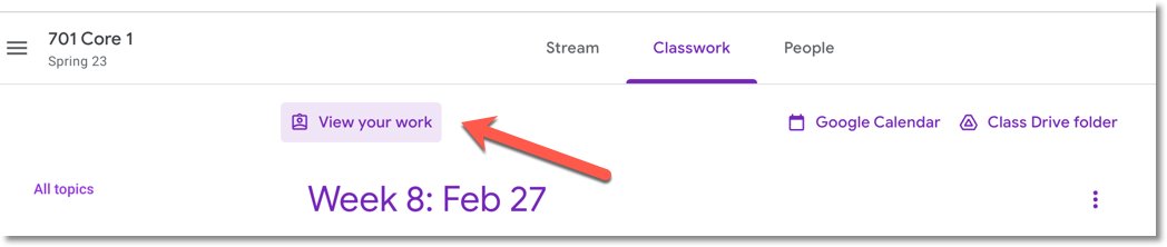 In Google Classroom 

Have students go to the CLASSWORK page

Click on 'View your work'

This shows them a list of assignments they are missing and assignment status

#googleEDU #googleClassroom