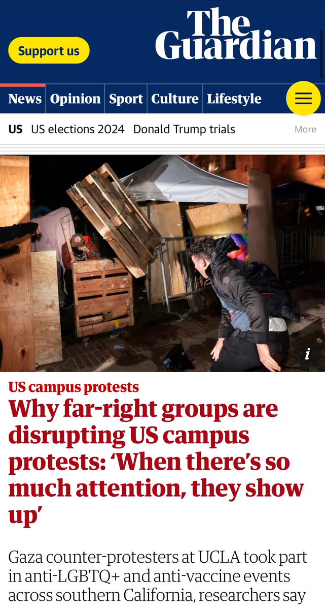 2020: Man who helped ignite George Floyd riots identified as white supremacist 2024: Far right antisemitic & anti LGBTQ orgs disrupt college protests It’s the same tune played over and over again. Black & brown people march for justice & racists use violence to undermine them.